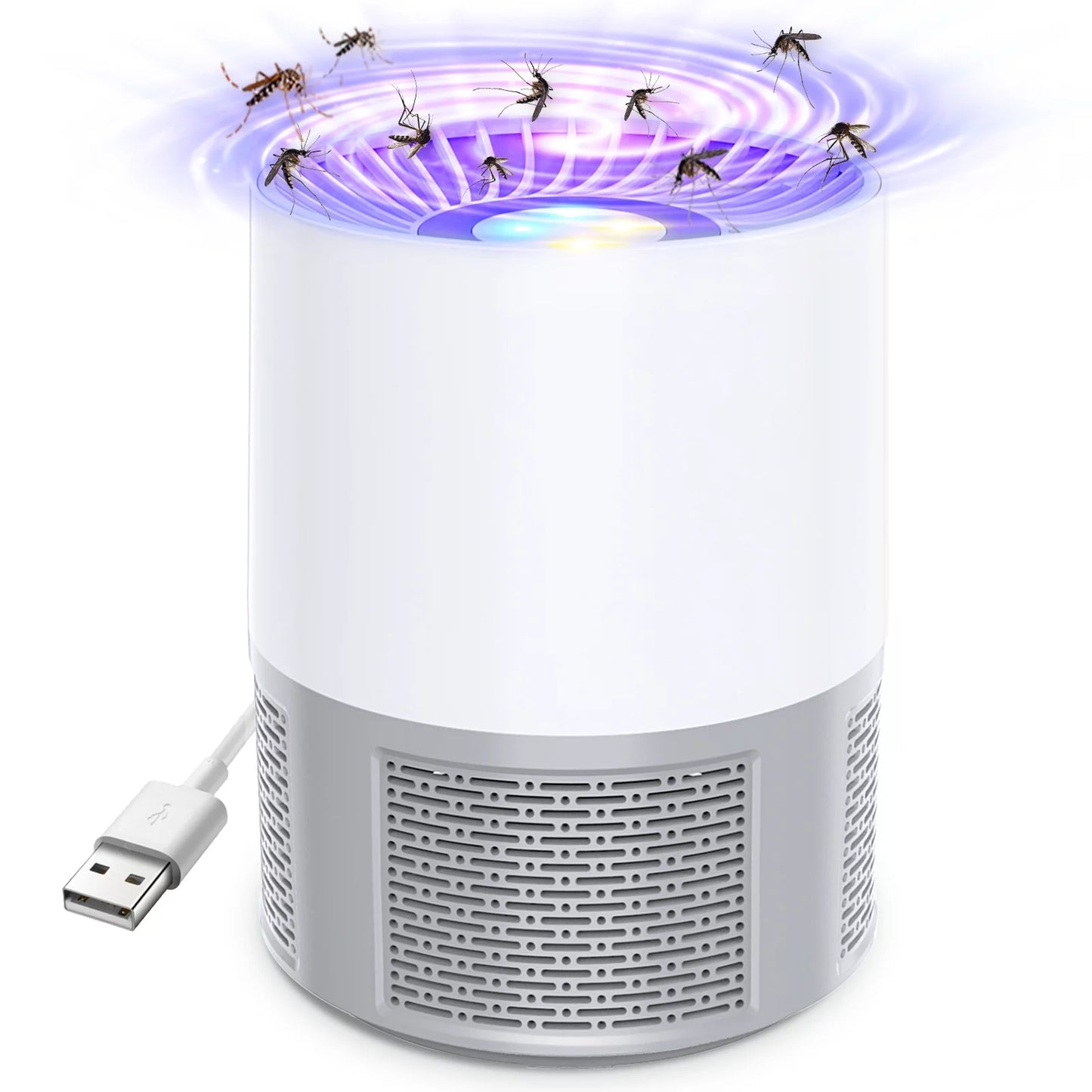 Bug Zapper, Electric Mosquito Killer Trap, Mosquito Lamp, Fly Trap, Indoor Mosquito Zapper Gray