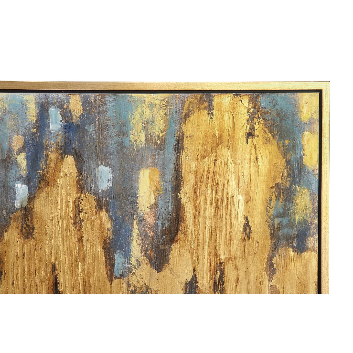 36" X 47" Abstract Framed Wall Art with Gold Frame, by