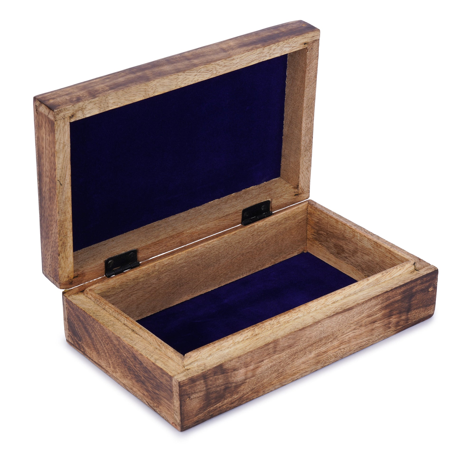 Wood Handcrafted Jewelry Storage Box Treasure Chest Keepsake Travel Organizer Trinket Case Remote Holder